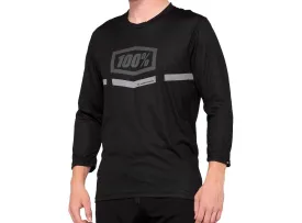 100% Airmatic 3/4 Sleeve MTB Jersey - Black