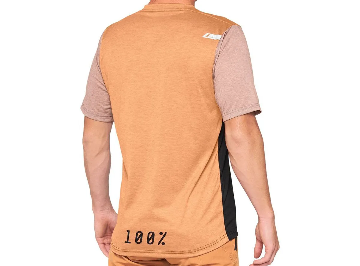 100% Airmatic Short Sleeve MTB Jersey - Caramel-Black