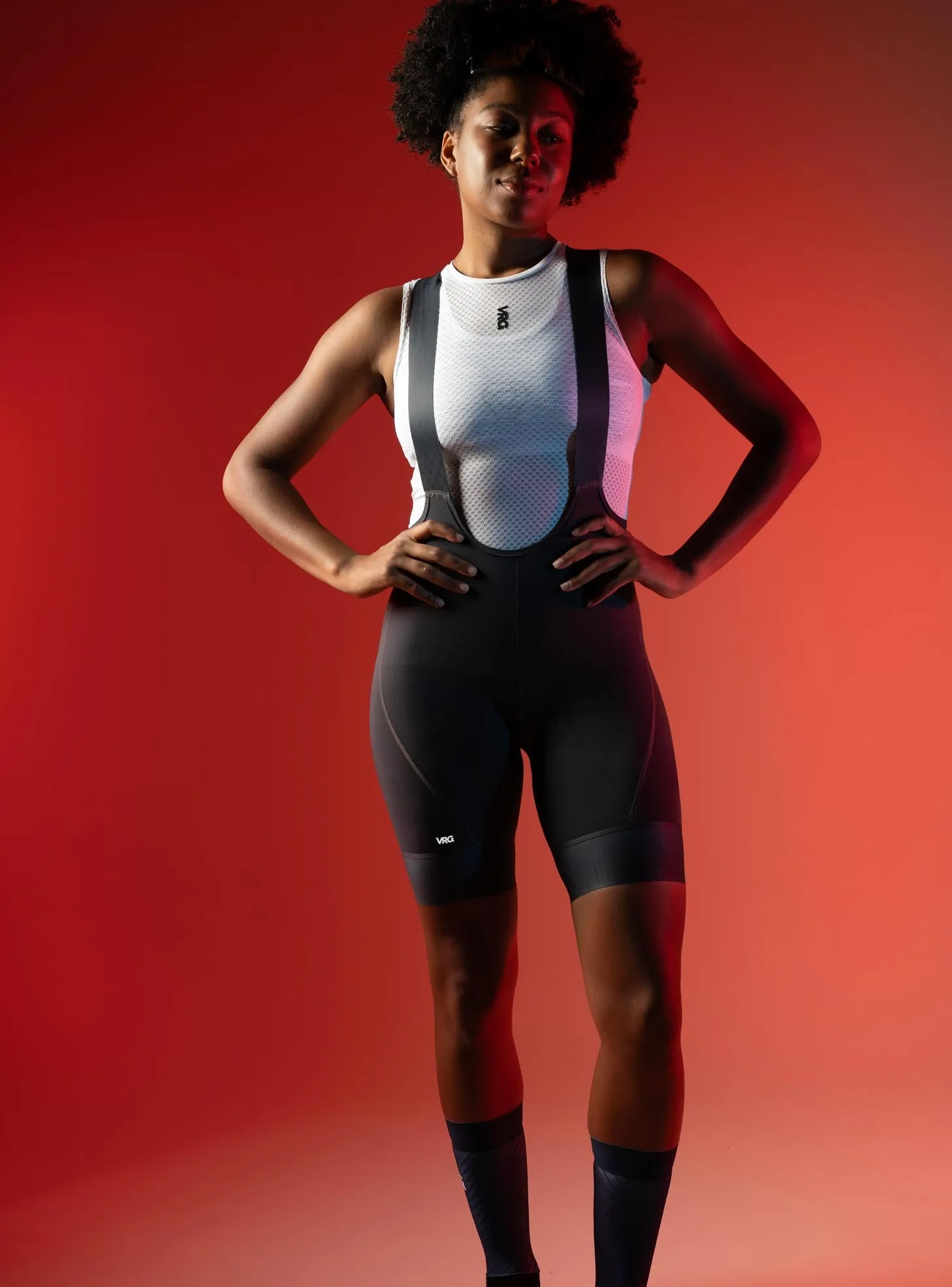 309 VRG BIB SHORT BLACK - WOMEN