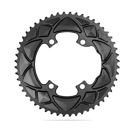 AbsoluteBlack Shimano 2x Round 10/11/12 Speed Chainring (Black)