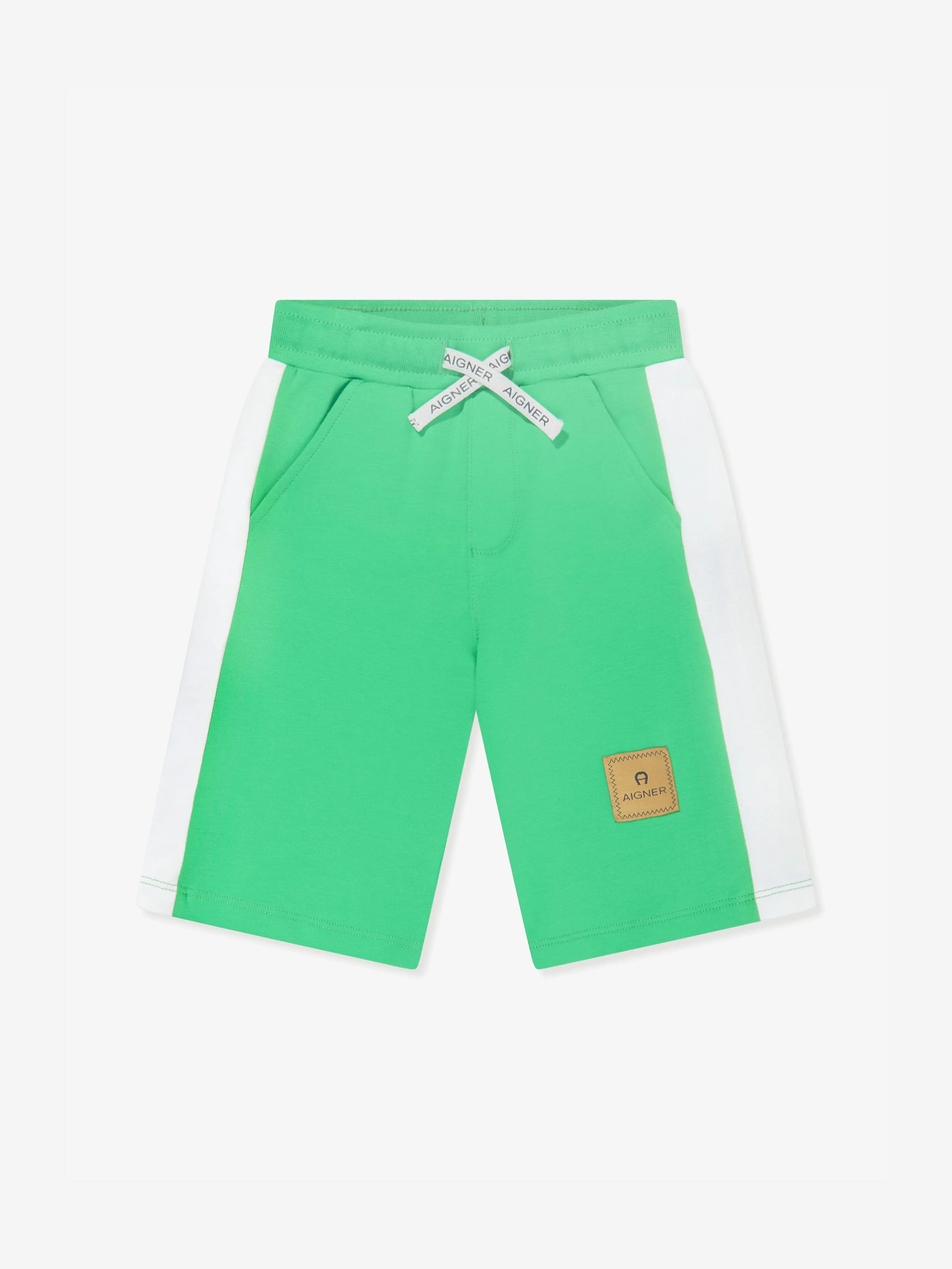 Aigner Boys Logo Bermuda Shorts in Green