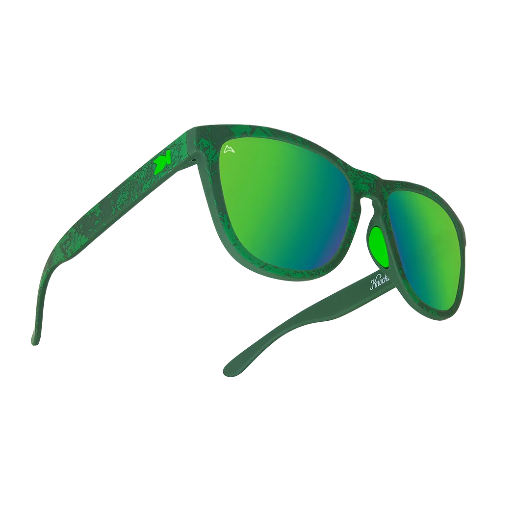 AllTrails × Knockaround Premiums Sport Sunglasses - Mirrored Green Lenses