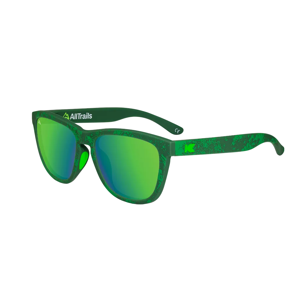 AllTrails × Knockaround Premiums Sport Sunglasses - Mirrored Green Lenses