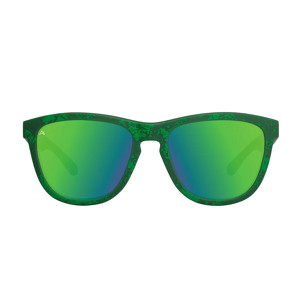 AllTrails × Knockaround Premiums Sport Sunglasses - Mirrored Green Lenses