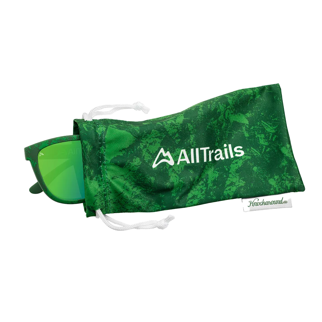 AllTrails × Knockaround Premiums Sport Sunglasses - Mirrored Green Lenses