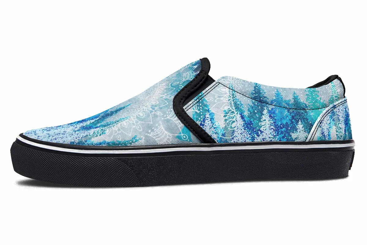 Among the Pines Mandala Slip on Shoes