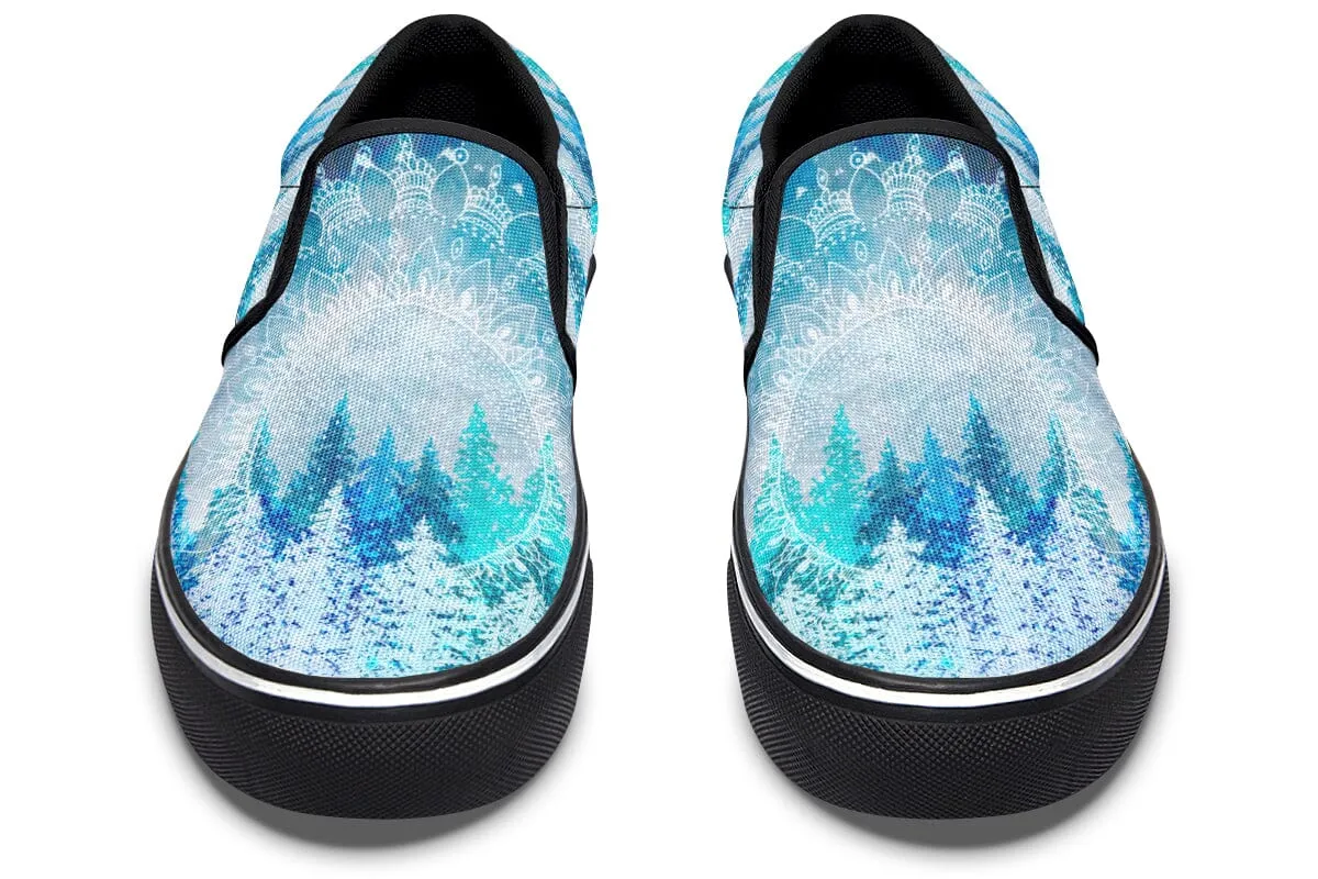 Among the Pines Mandala Slip on Shoes