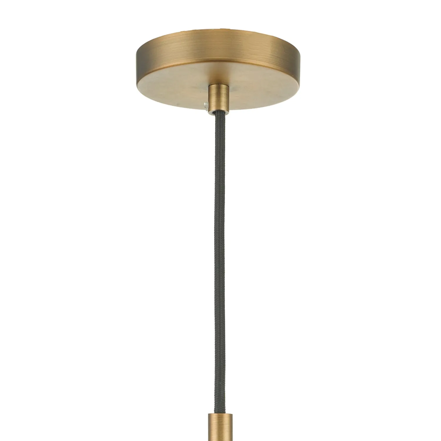 Andre 1 Light Single Pendant Grey/Brass Opal Glass