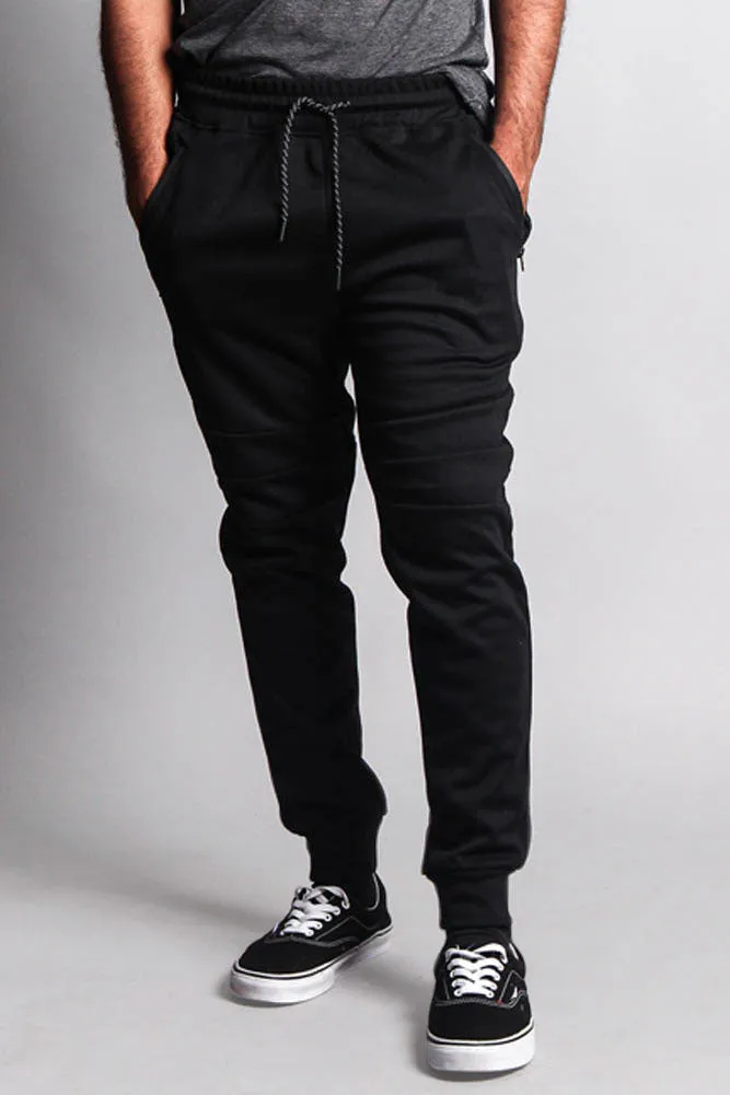 Basic Tech Sweat Pants with Contrasting Zippers