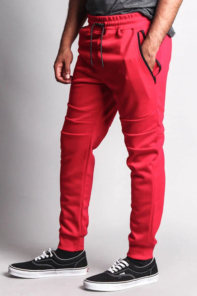 Basic Tech Sweat Pants with Contrasting Zippers