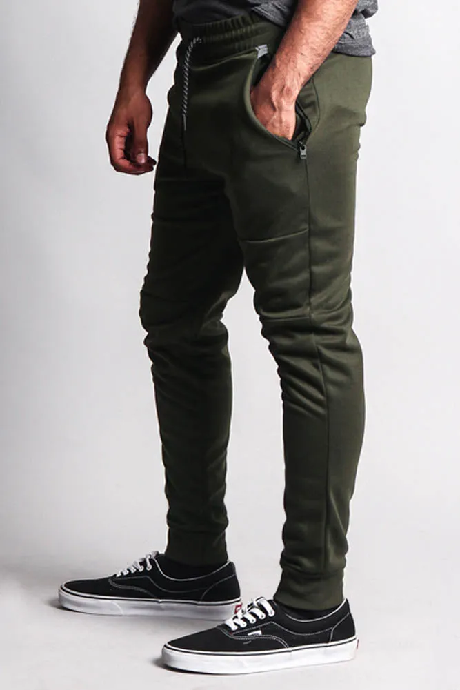 Basic Tech Sweat Pants with Contrasting Zippers