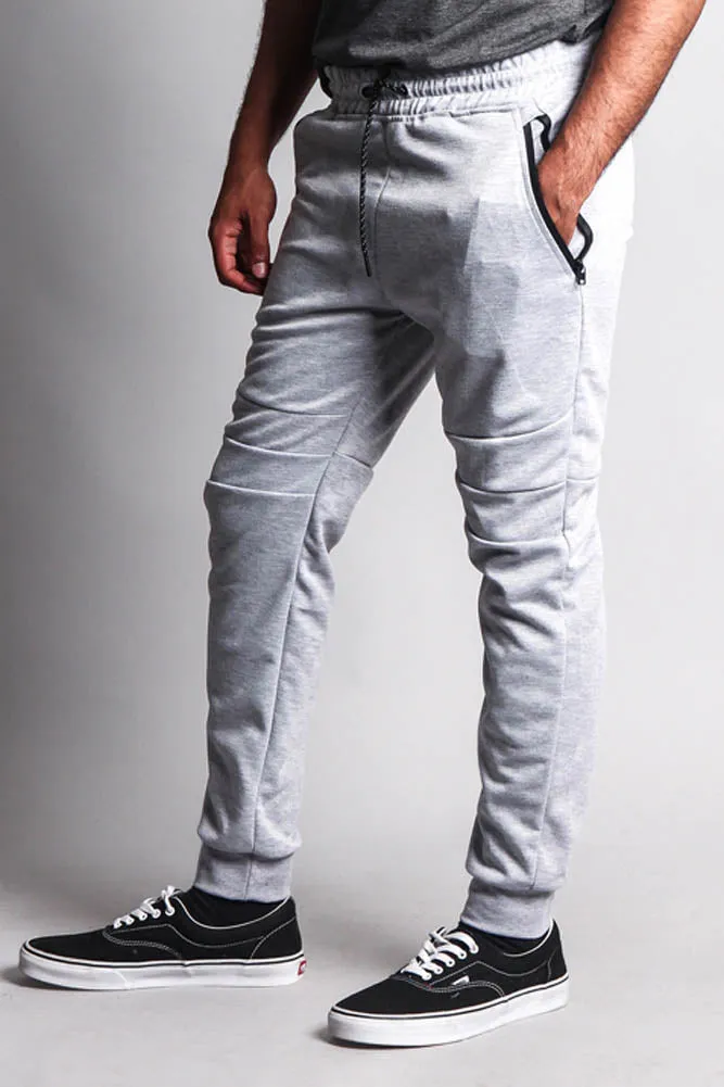 Basic Tech Sweat Pants with Contrasting Zippers