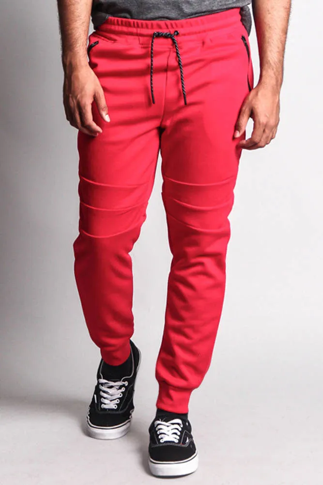 Basic Tech Sweat Pants with Contrasting Zippers