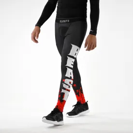 Beast Red and Black compression tights / leggings