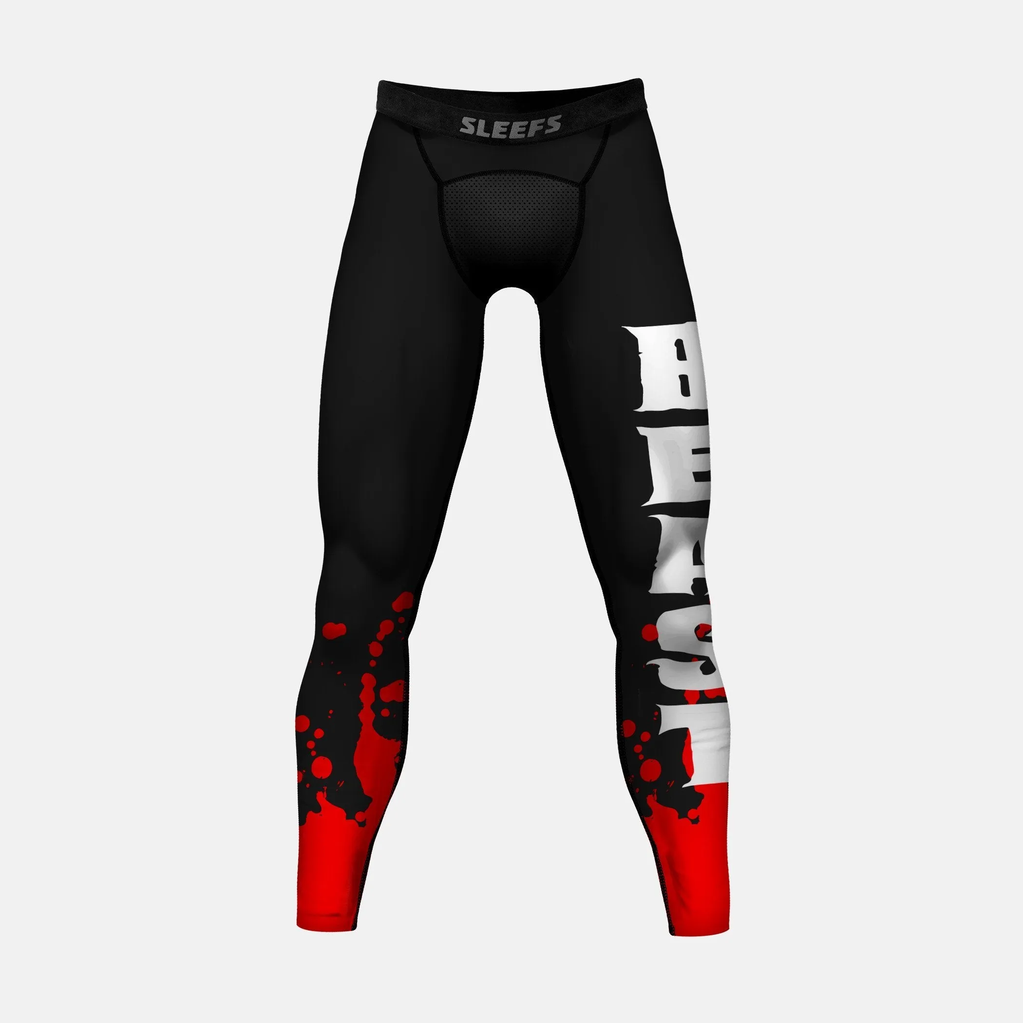 Beast Red and Black compression tights / leggings