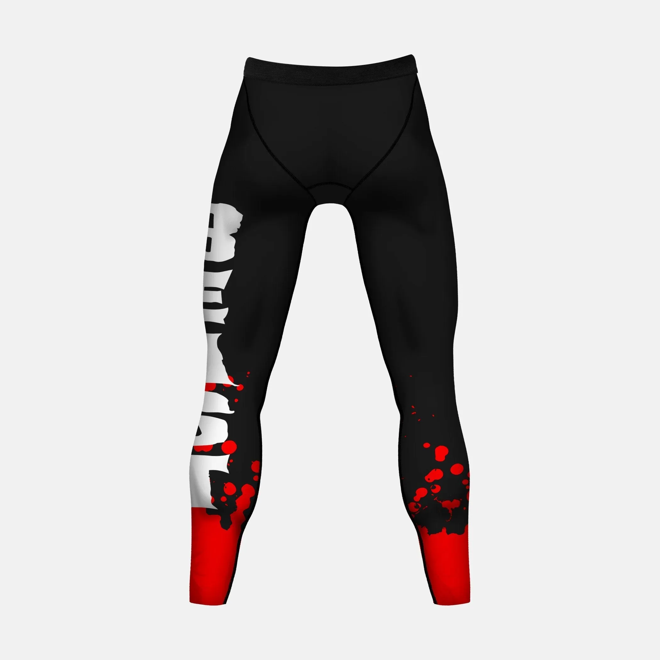 Beast Red and Black compression tights / leggings