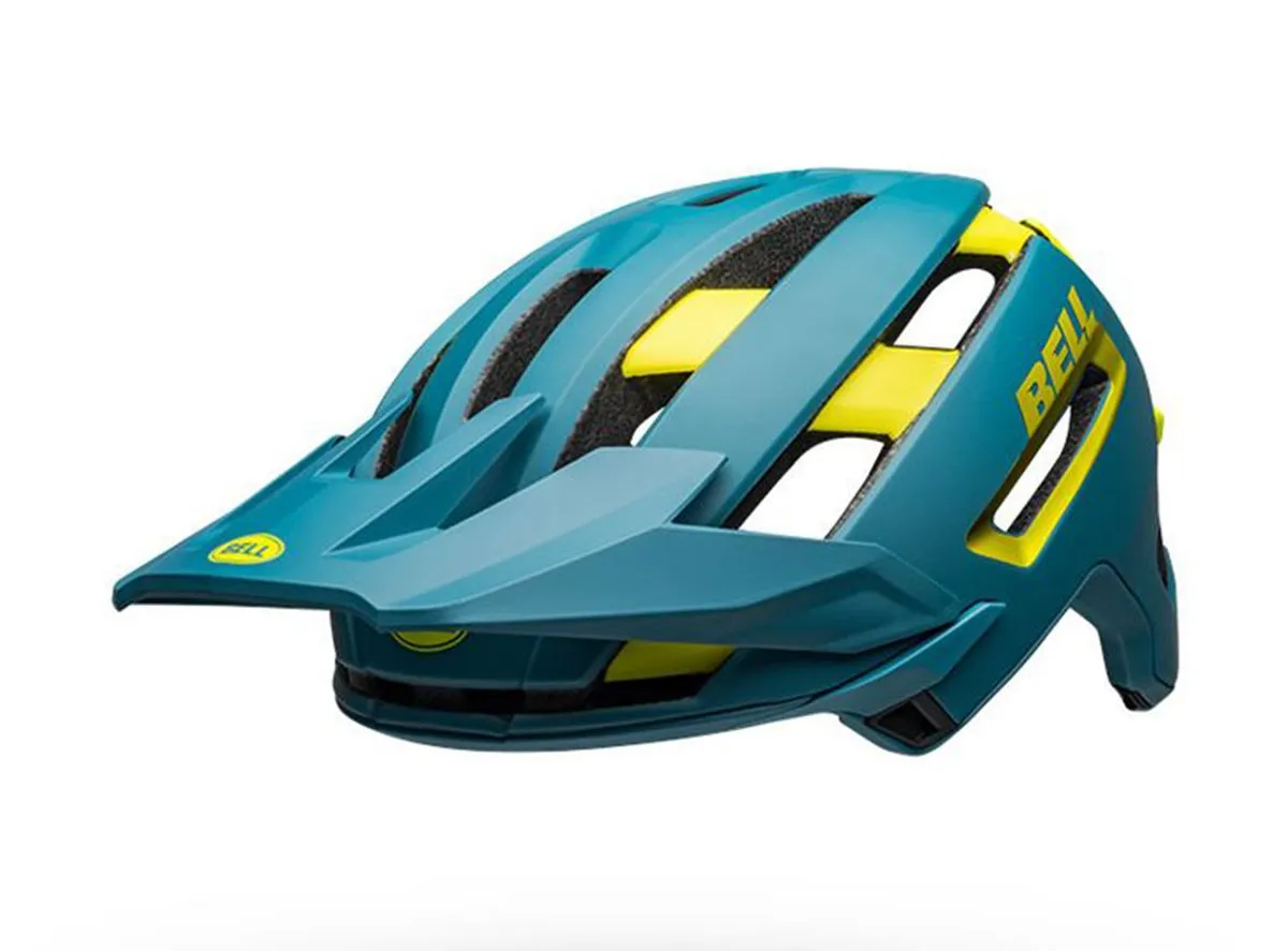 Bell Super Air MIPS MTB Helmet - Matt Gloss Blue-Hi Viz