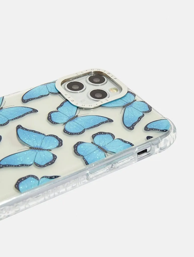 Blue Butterfly Shock iPhone Case