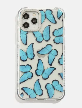 Blue Butterfly Shock iPhone Case