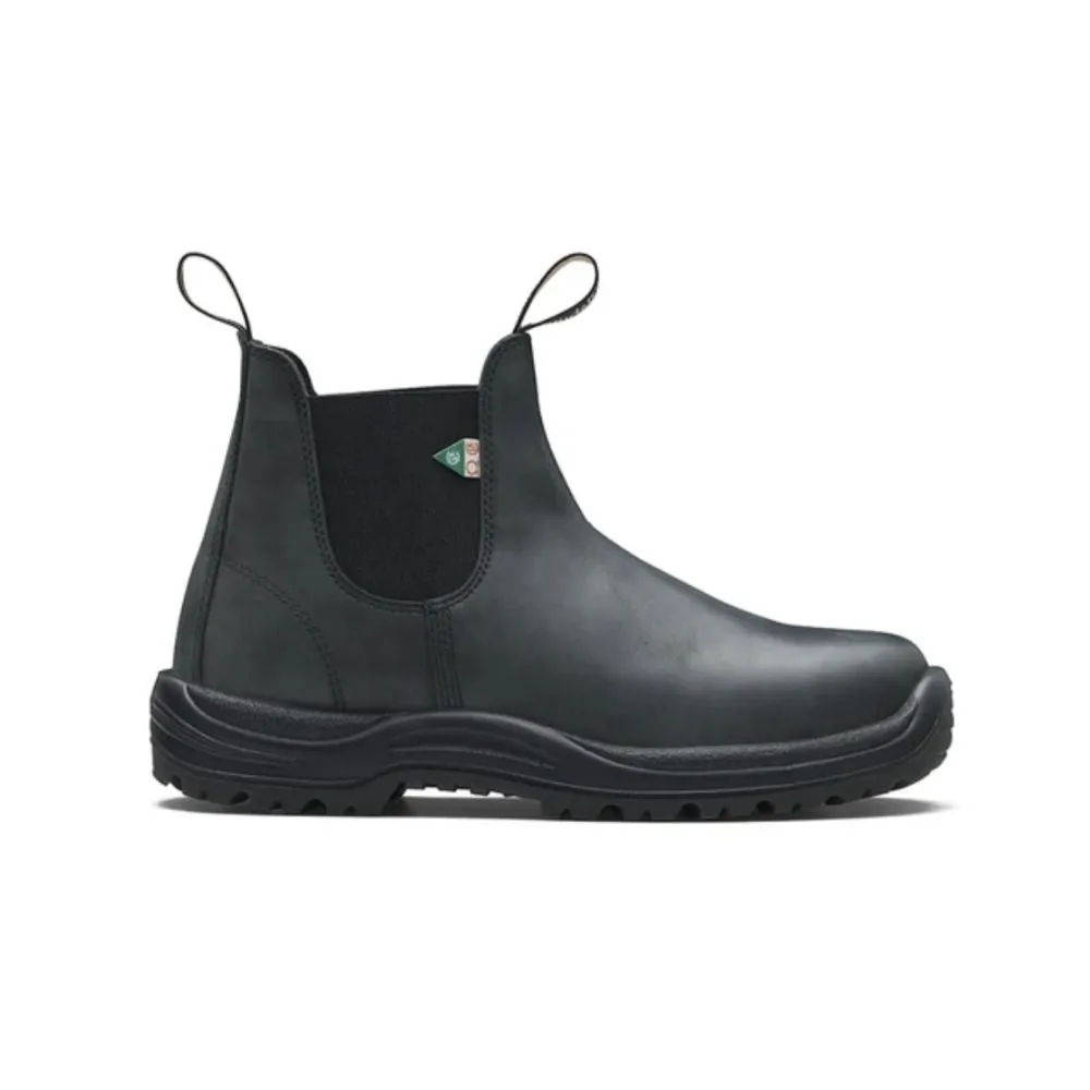 Blundstone 181 Waxy Rustic Black Unisex Slip-on Steel Toe Work & Safety Boot