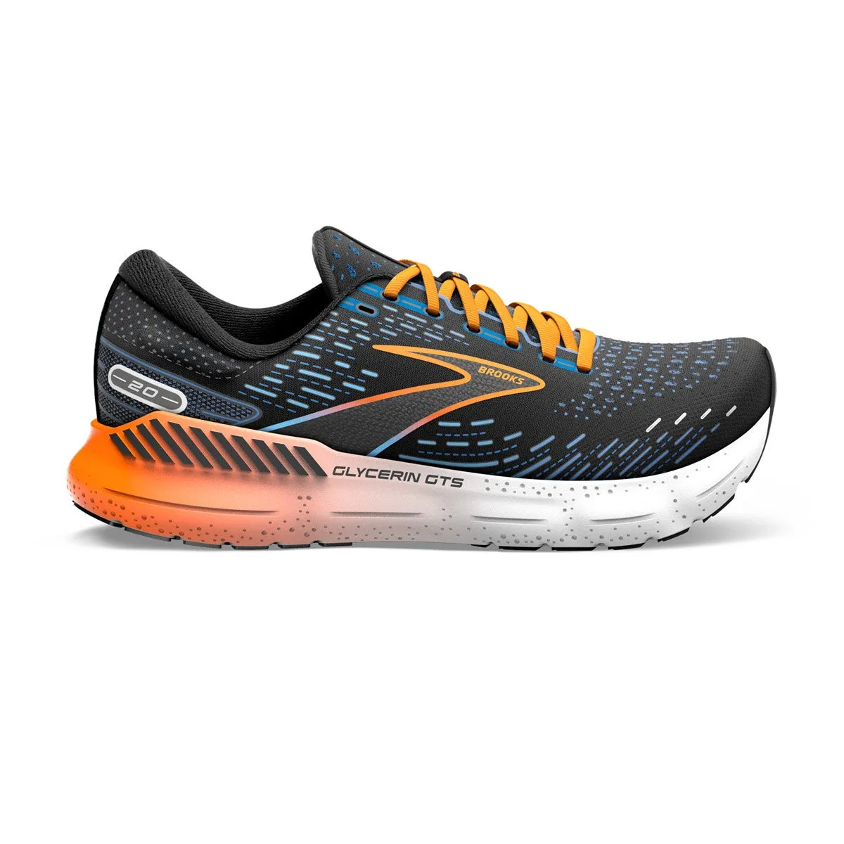 Brooks Glycerin GTS 20 (Mens) - Black/Classic Blue/Orange