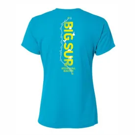 BSIM Women's Tech UPF44  Tee -Electric Blue- Course