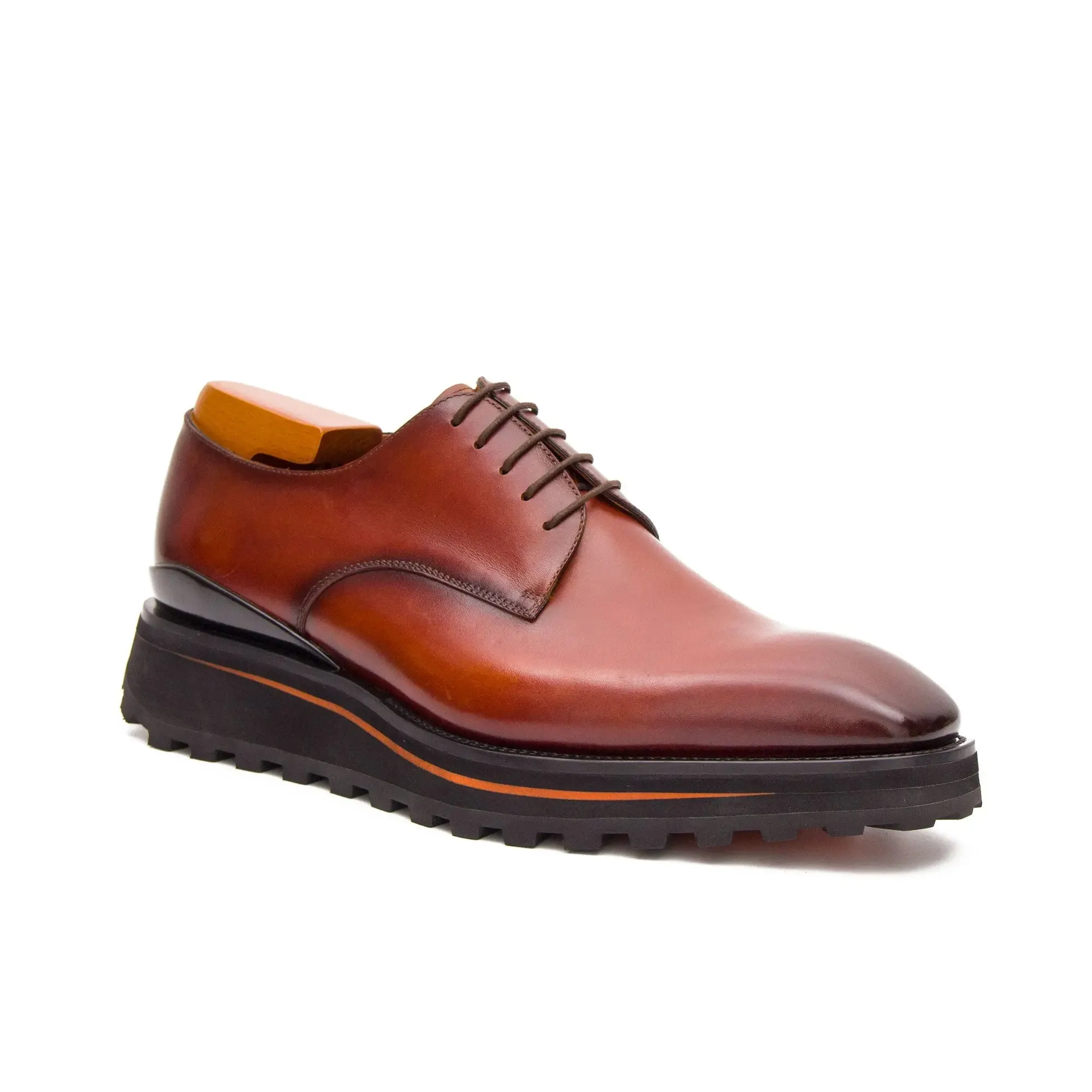 Calf leather business dress derby shoes