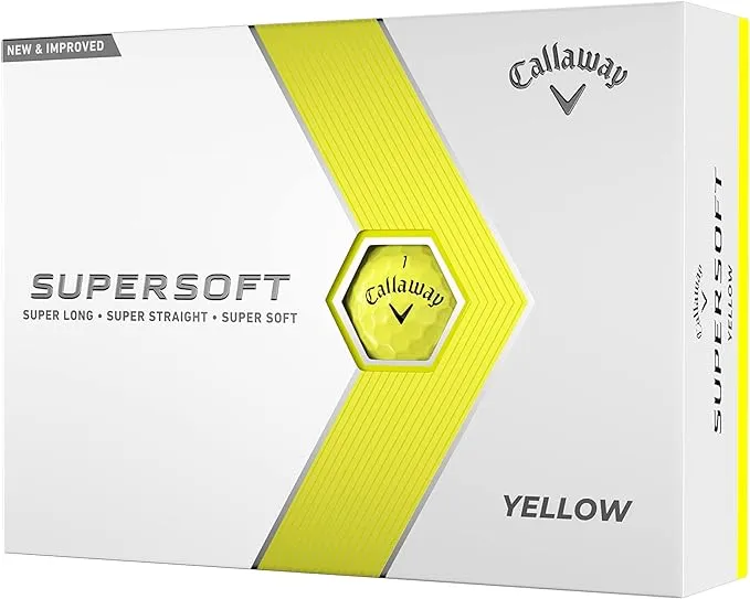 Callaway SuperSoft Golf Balls - 1 Dozen - Yellow