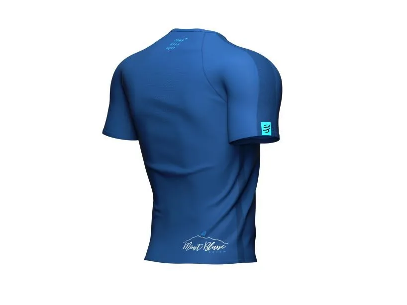 Compessport Men's Training Tshirt SS - Mont Blanc 2022-BLUE