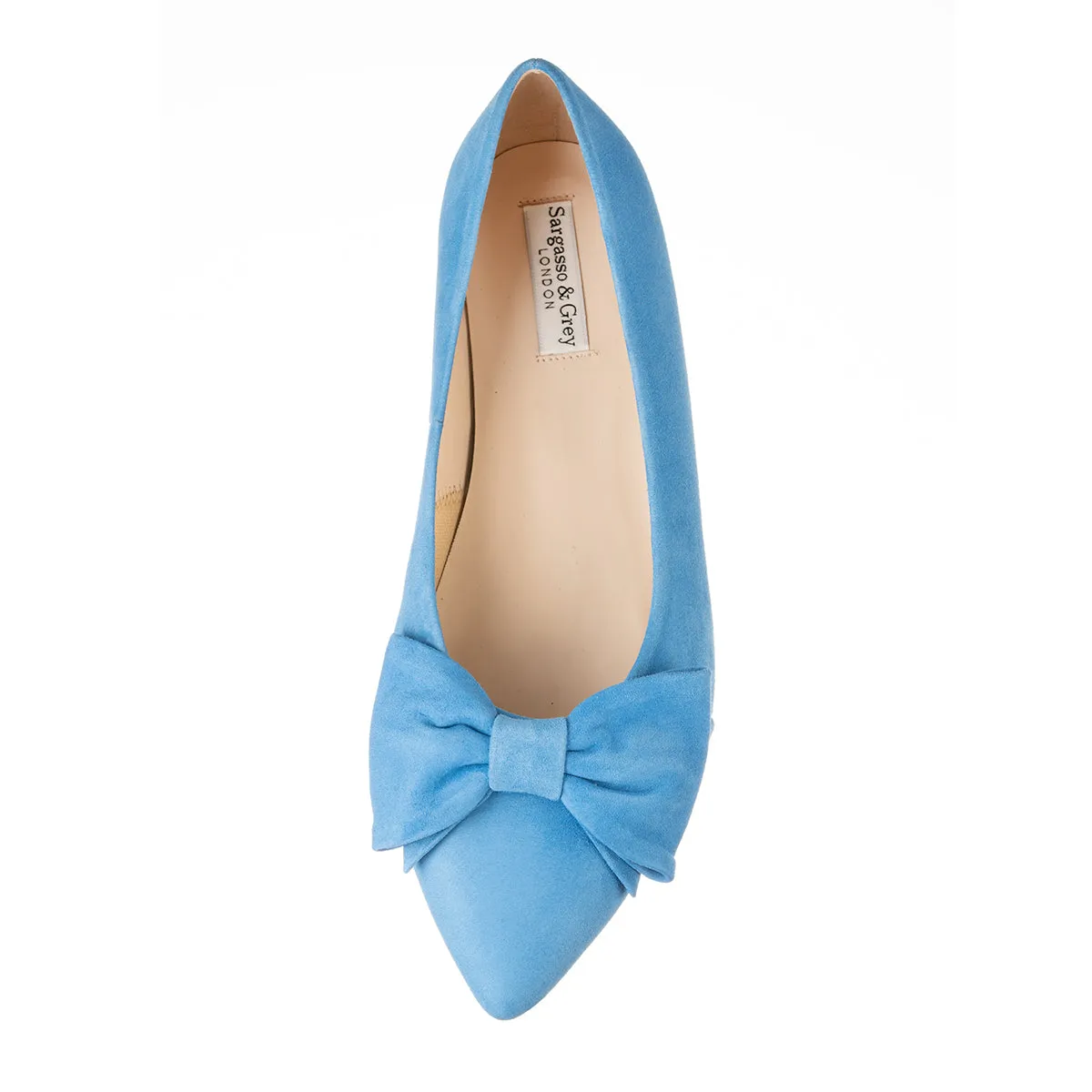 Dionne Extra-Wide Fit Flats - Blue Suede