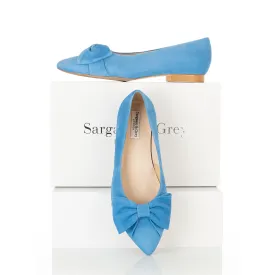 Dionne Extra-Wide Fit Flats - Blue Suede