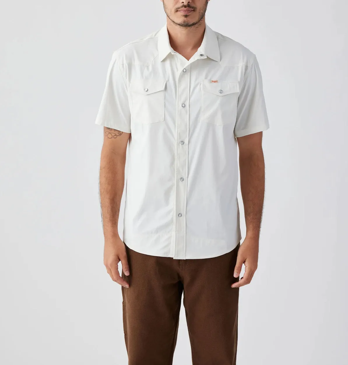 El Ranchero Vintage White Pearl S/S Snap Shirt