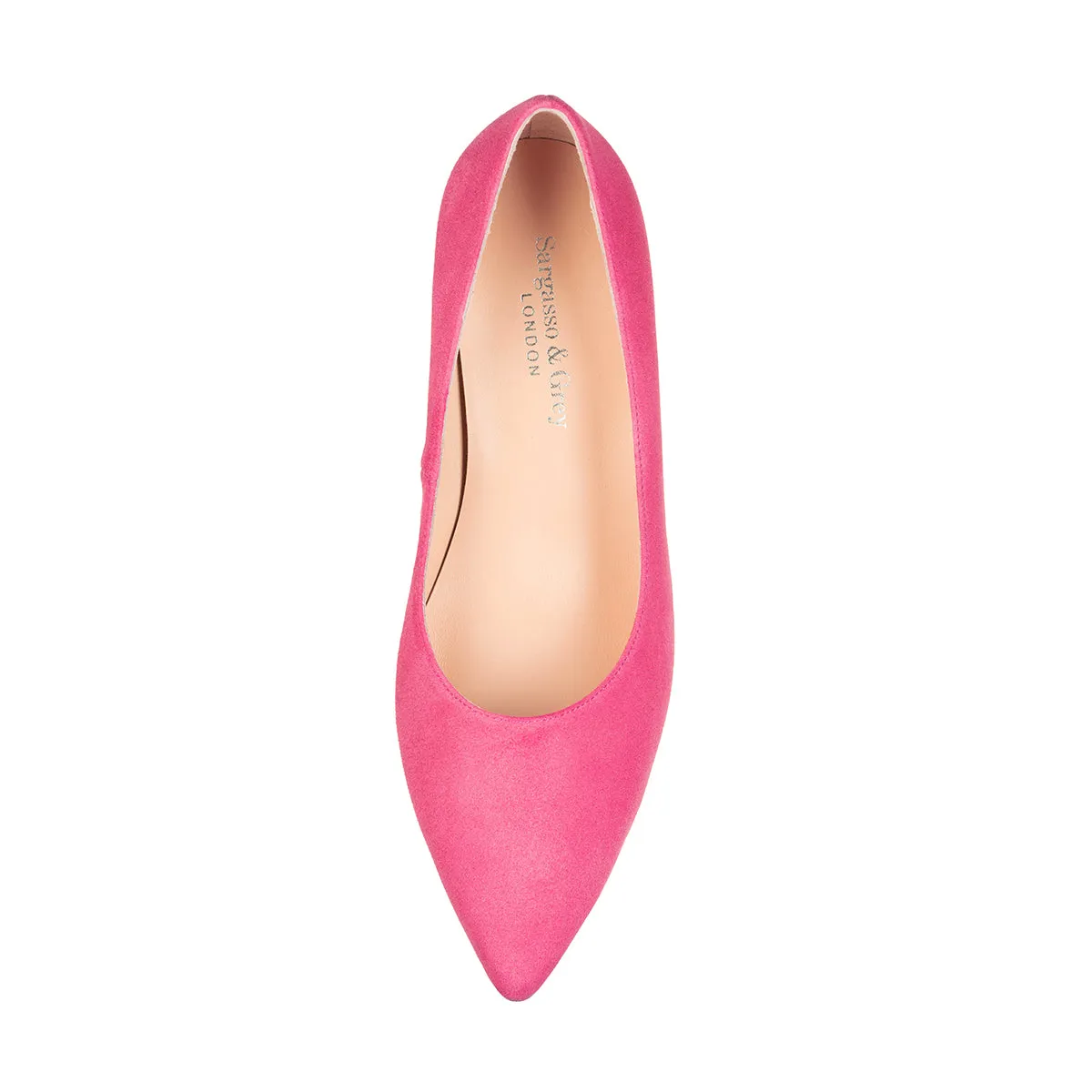 Eve Wide Fit Court Shoe – Raspberry Pink Suede