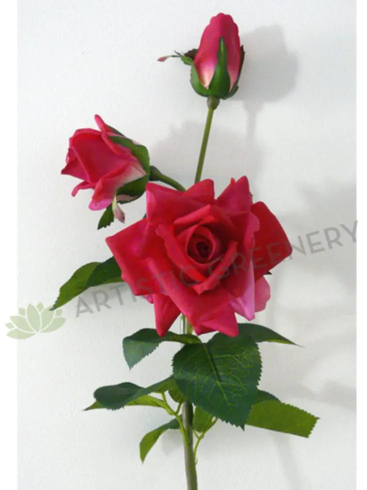 F0066 Real Touch Rose Spray 88cm Available 11 Colours