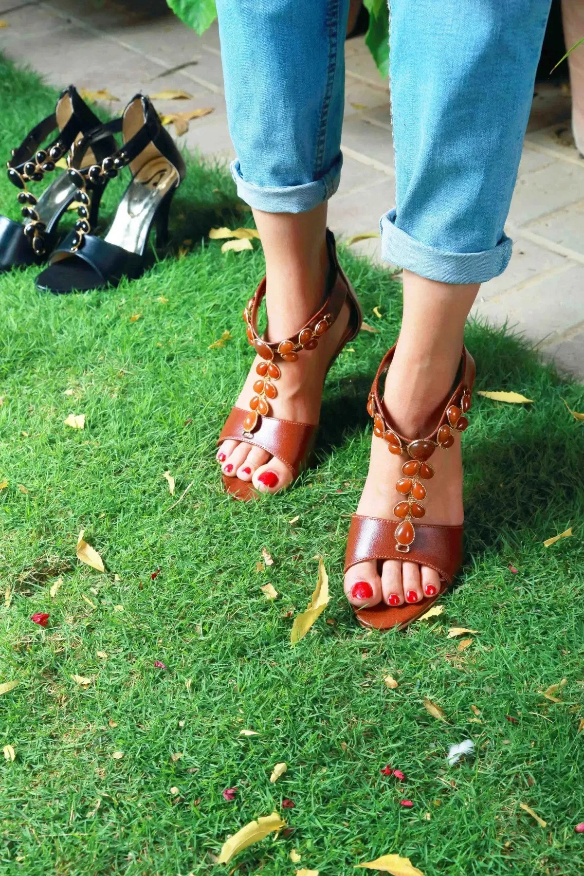 Fancy Stones Heels