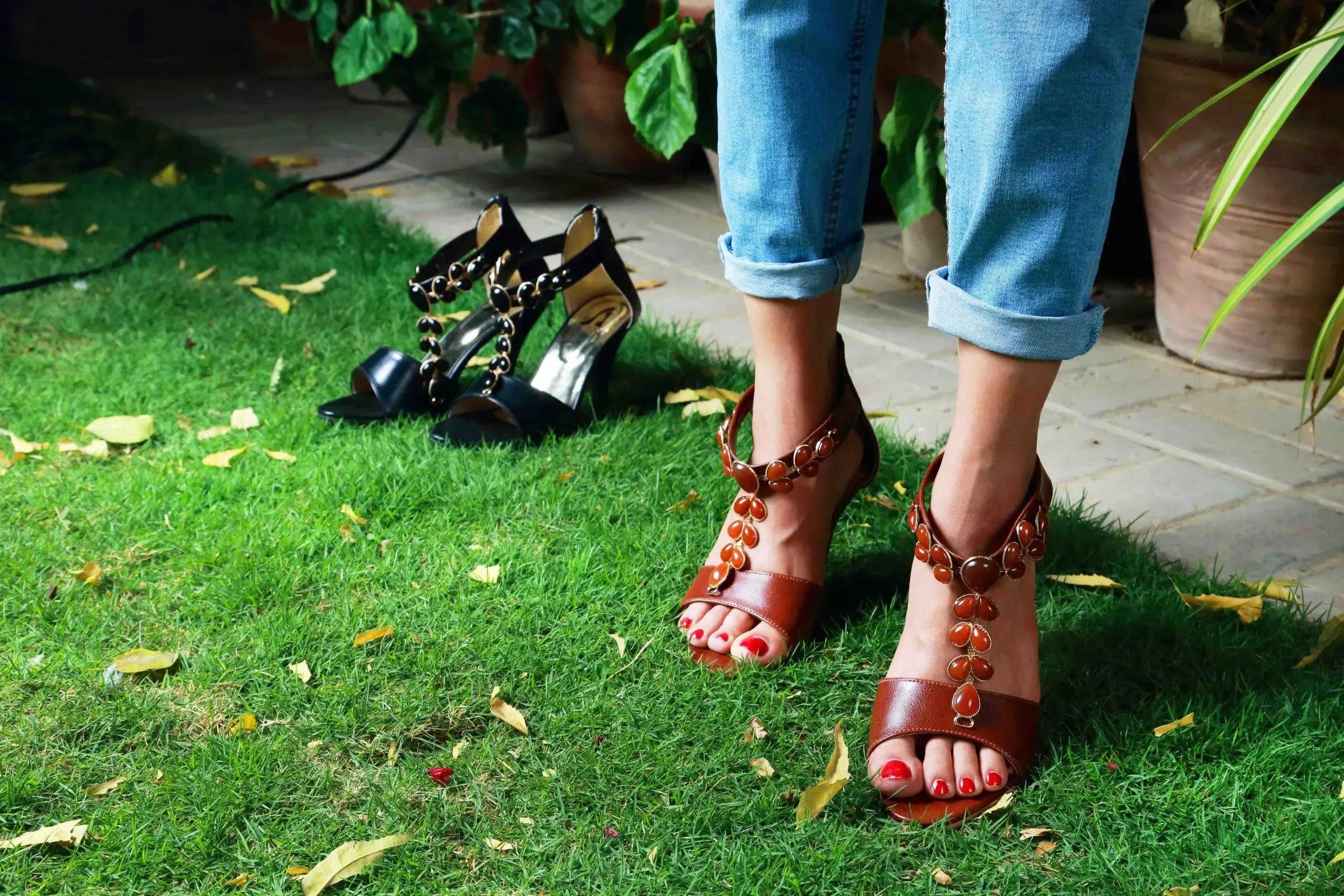 Fancy Stones Heels