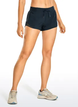 Feathery-Fit Mid-Rise Lined Shorts with Drawstring 2.5''