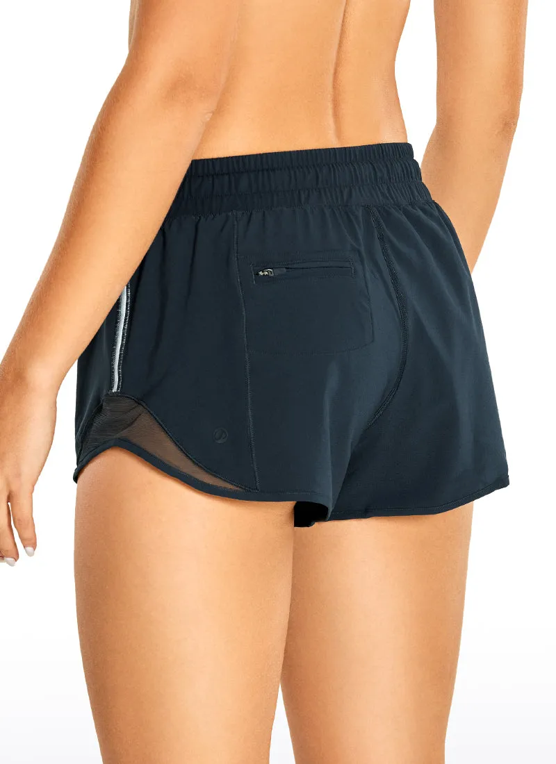 Feathery-Fit Mid-Rise Lined Shorts with Drawstring 2.5''