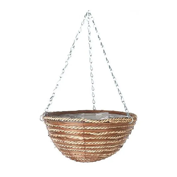 Fern & Sisal Round Basket 14"