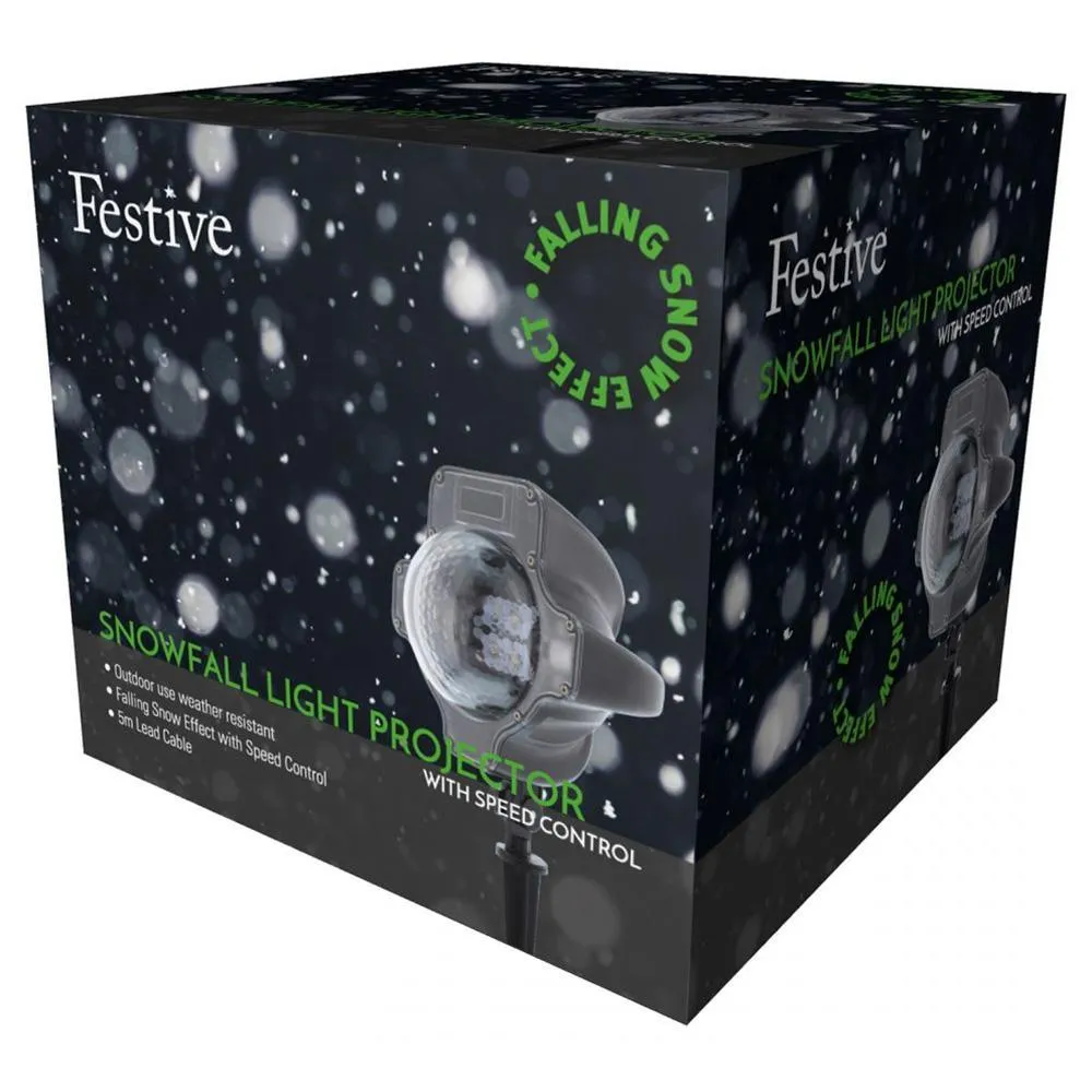 Festive LED Snowfall Light Projector