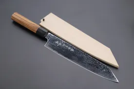 Fu-Rin-Ka-Zan R-2 Damascus Wa Series Special Kiritsuke-Slicer (240mm and 270mm, 2 sizes, Narrower Blade Width, Octagonal Bocote Wood Handle)