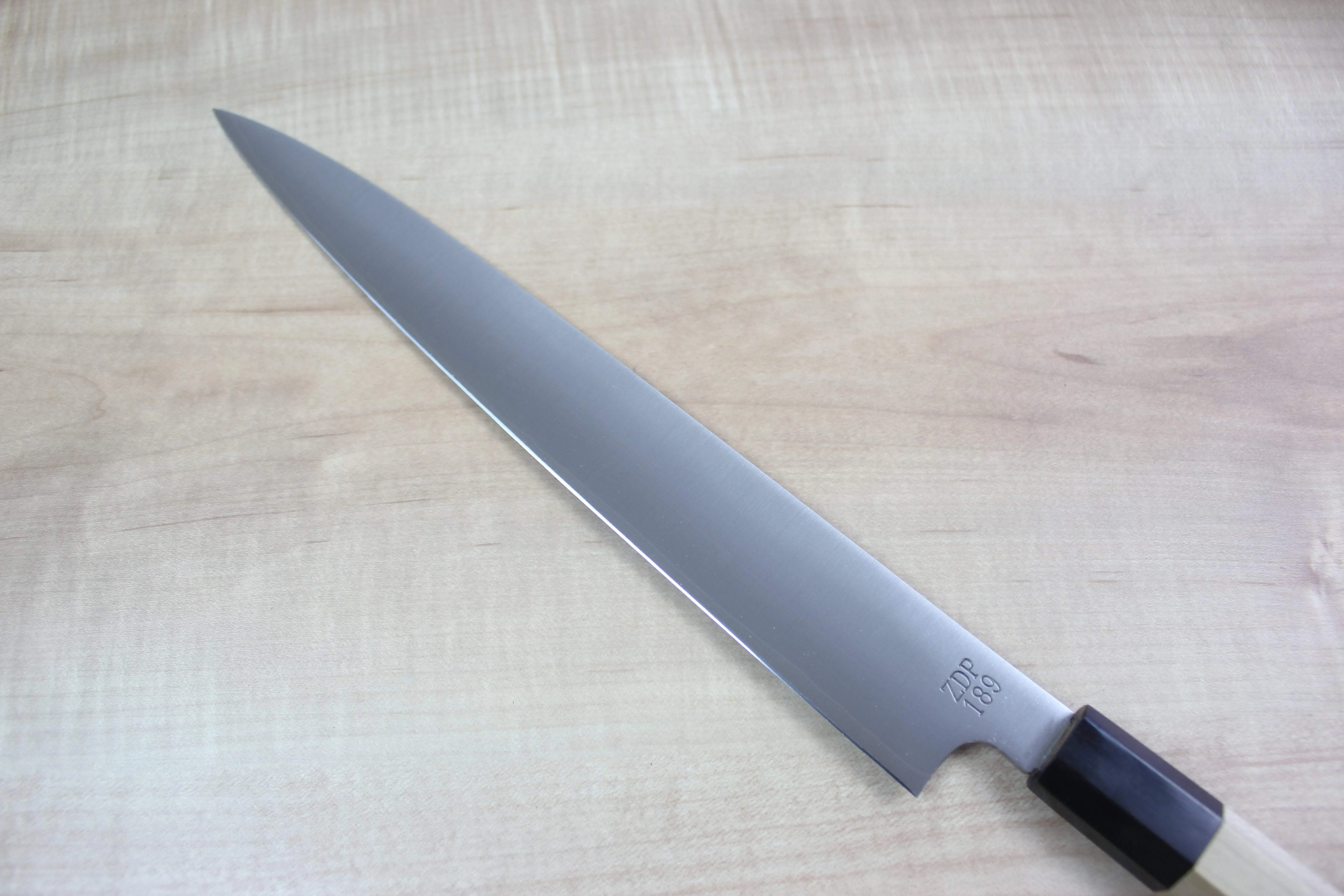 Fu-Rin-Ka-Zan ZDP-189 Wa Series Wa Sujihiki (240mm to 300mm, 3 Sizes, Octagon Shaped Magnolia Wooden Handle)