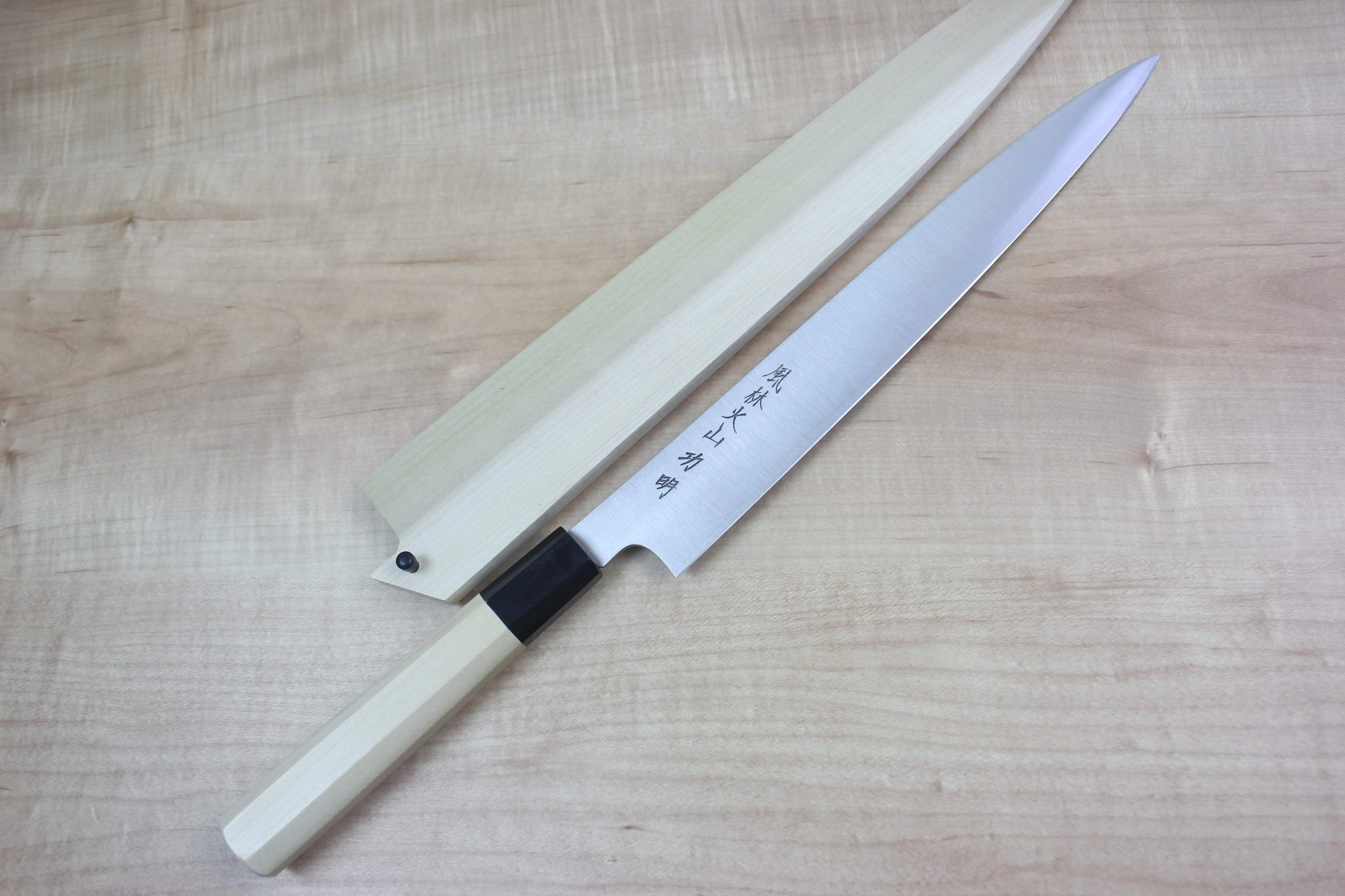 Fu-Rin-Ka-Zan ZDP-189 Wa Series Wa Sujihiki (240mm to 300mm, 3 Sizes, Octagon Shaped Magnolia Wooden Handle)