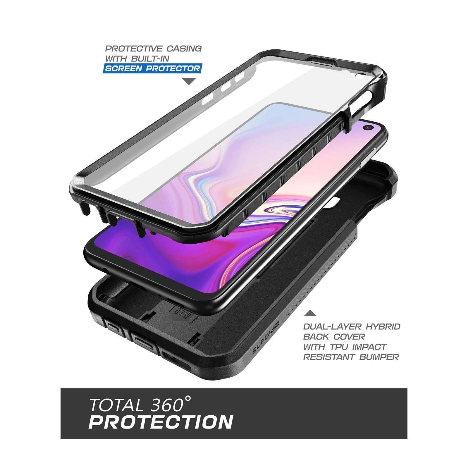 Galaxy S10e Unicorn Beetle Pro Full Body Rugged Holster Case-Black