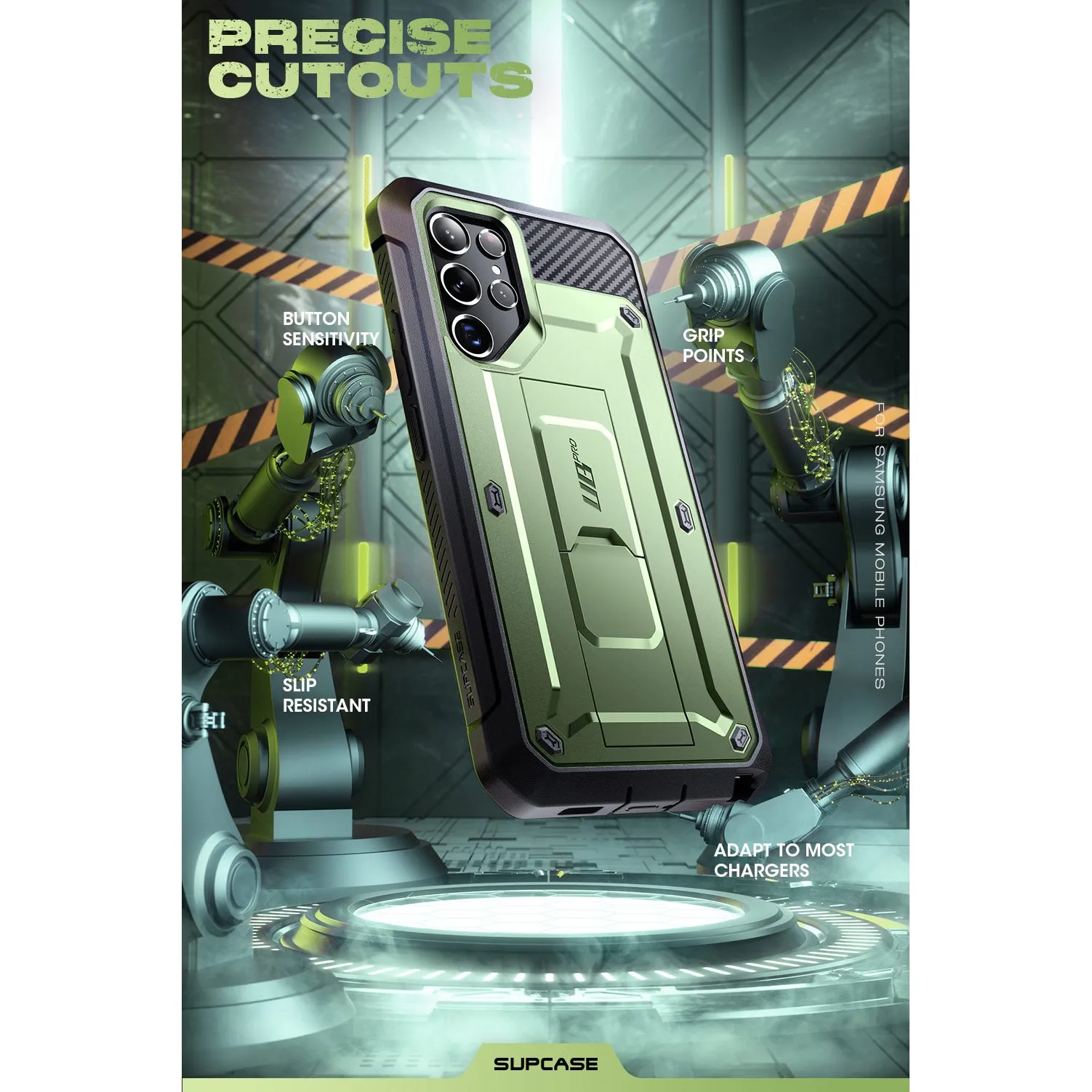 Galaxy S22 Ultra Unicorn Beetle PRO Rugged Case-Dark Green