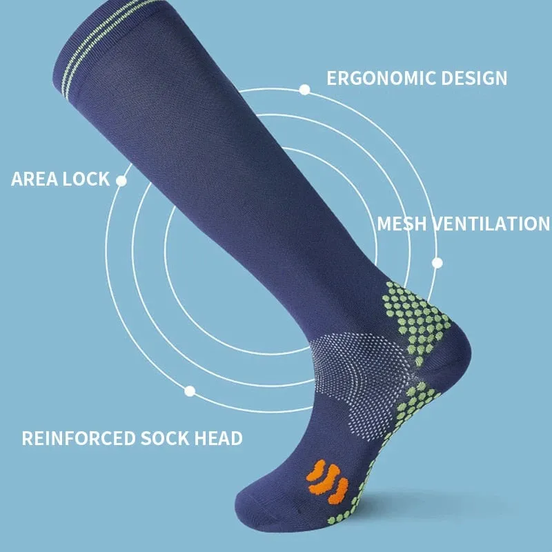 GRW Breathable Non Slip Compression Running Socks