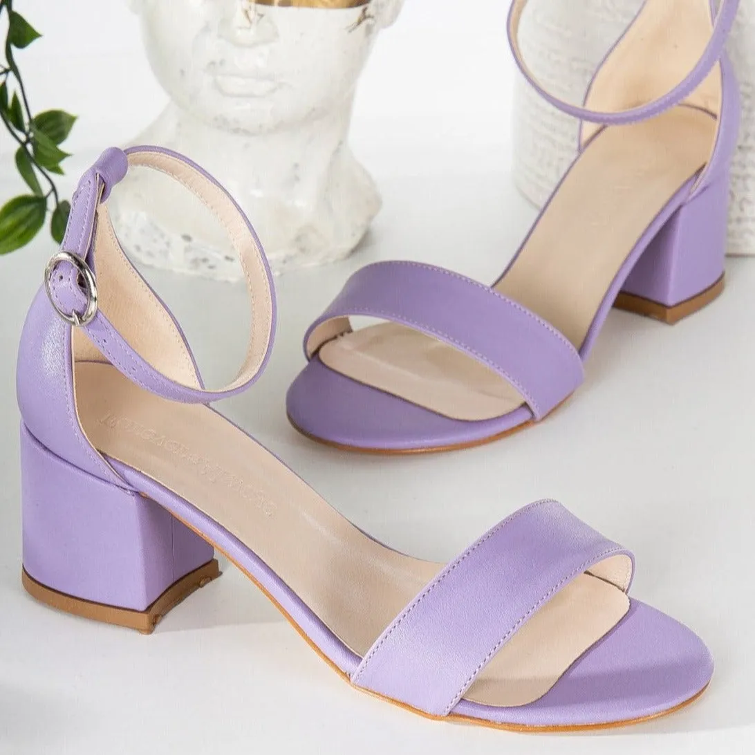 Hera - Lavender Ribbon Heels