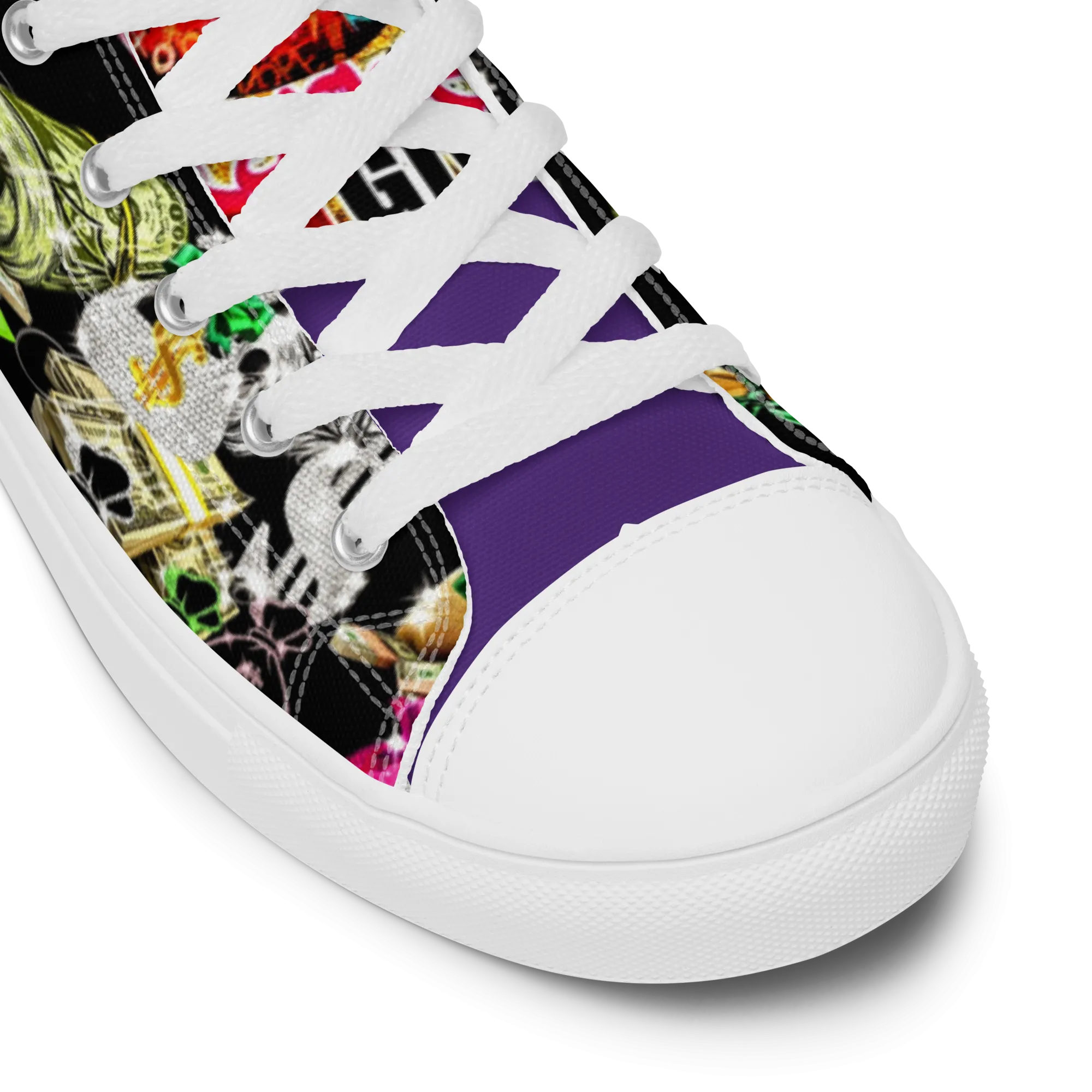 high top canvas shoes