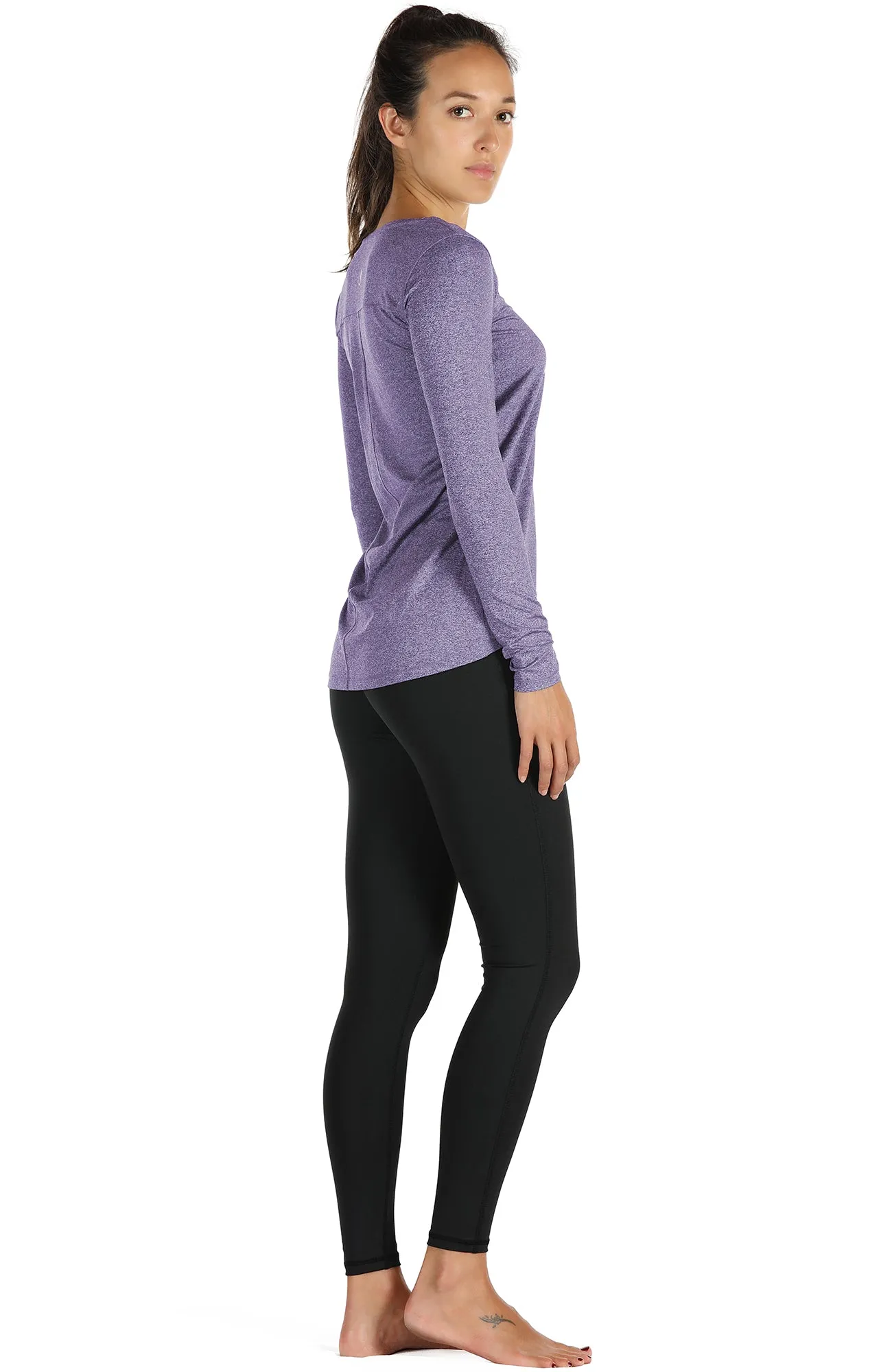 icyzone Long Sleeve Workout Shirts for Women-Women's Athletic Tops, Yoga Shirts, Thumb Hole Running Tops