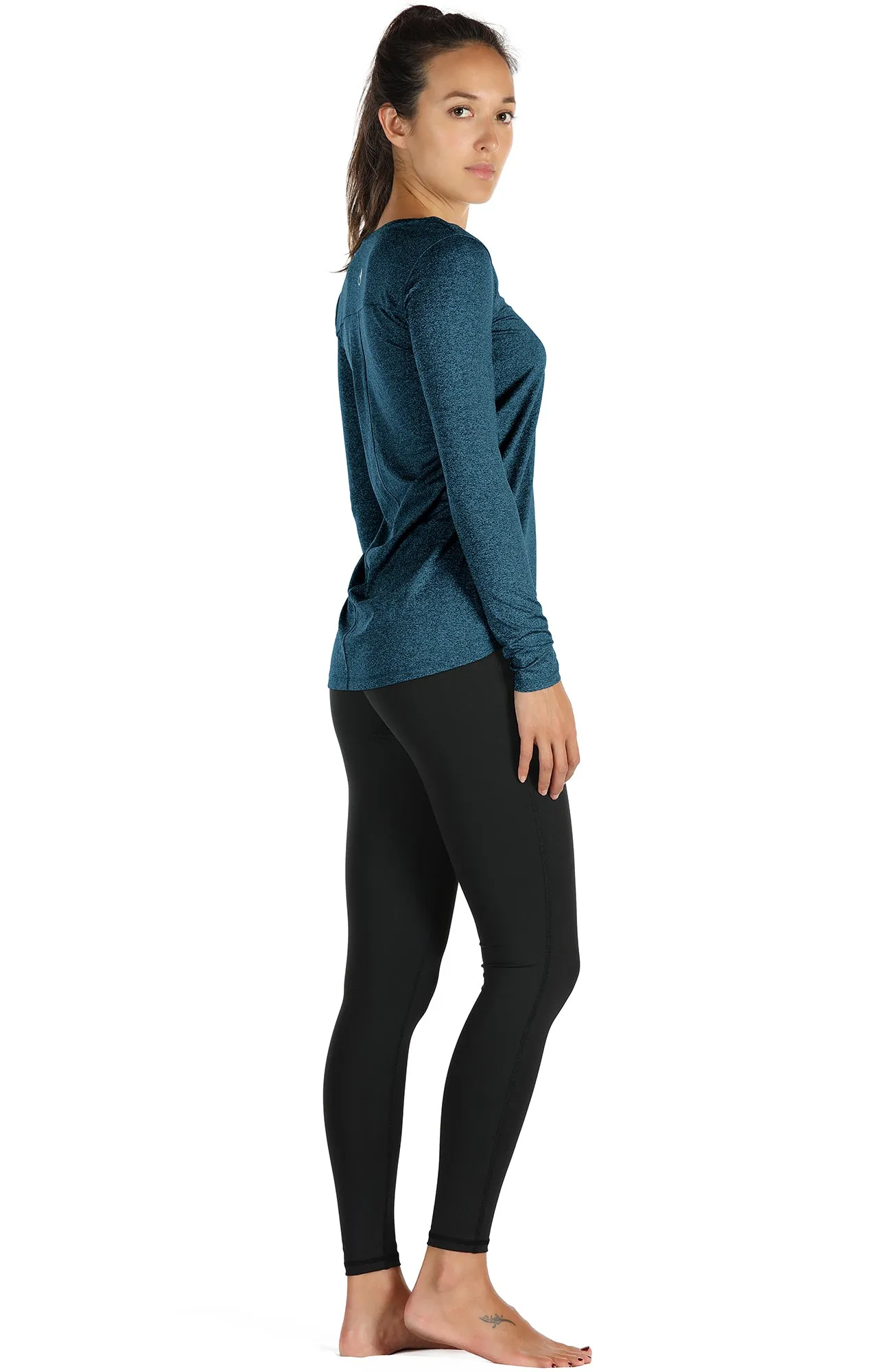 icyzone Long Sleeve Workout Shirts for Women-Women's Athletic Tops, Yoga Shirts, Thumb Hole Running Tops